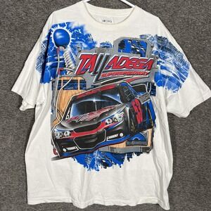 Talladega Superspeedway Shirt Mens 2XL White NASCAR Racing Graphic Tee AOP